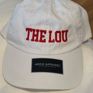 White and Red 'The Lou' Hat